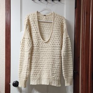 Free People Open Knit Sweater - S
